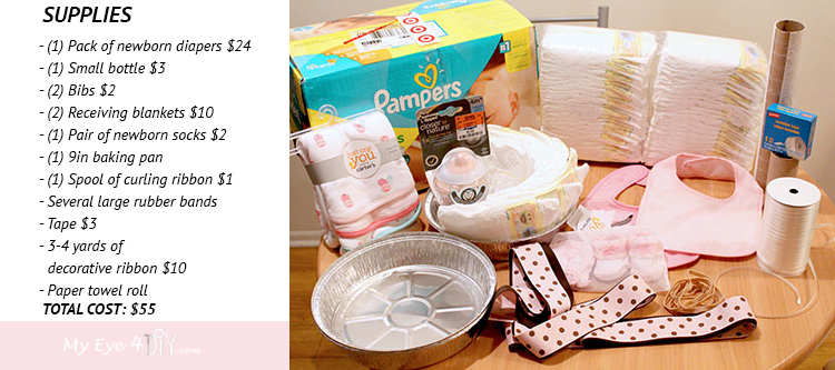 tricycle diaper cake supply list